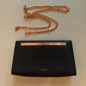 TED BAKER LONDON Black Leather Clutch